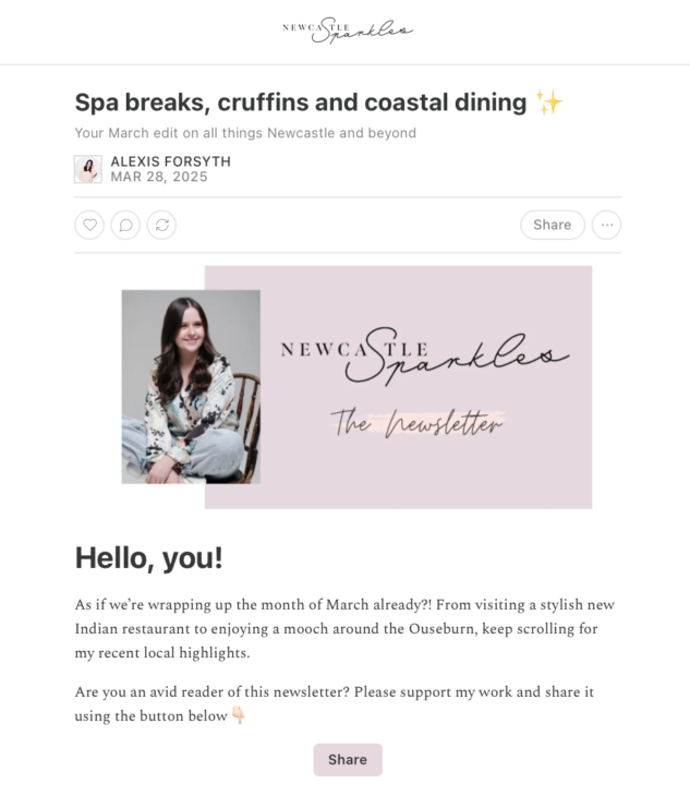 March newsletter sample