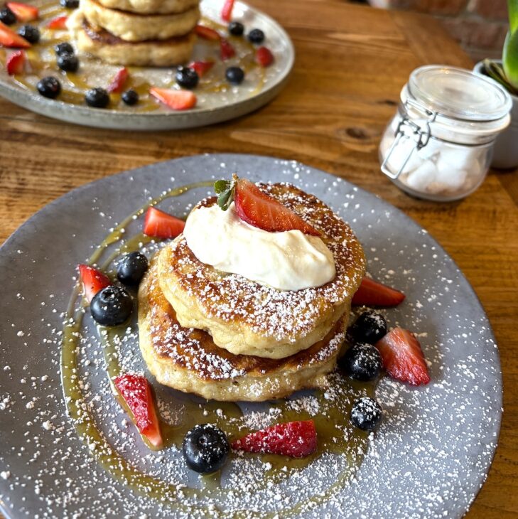 Sip n Loaf pancake stack